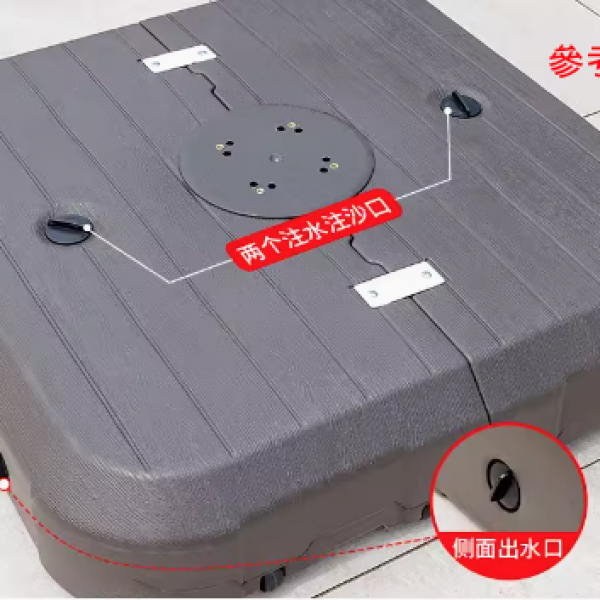 直徑3.0米圓形羅馬傘配120KG塑膠水座