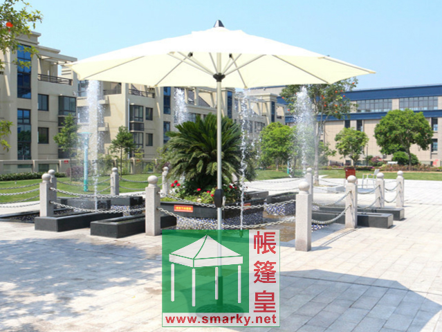 直徑2.7米中柱鋁合金手搖式花園傘